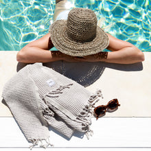 Load image into Gallery viewer, Waffle Beach Towel // Stone
